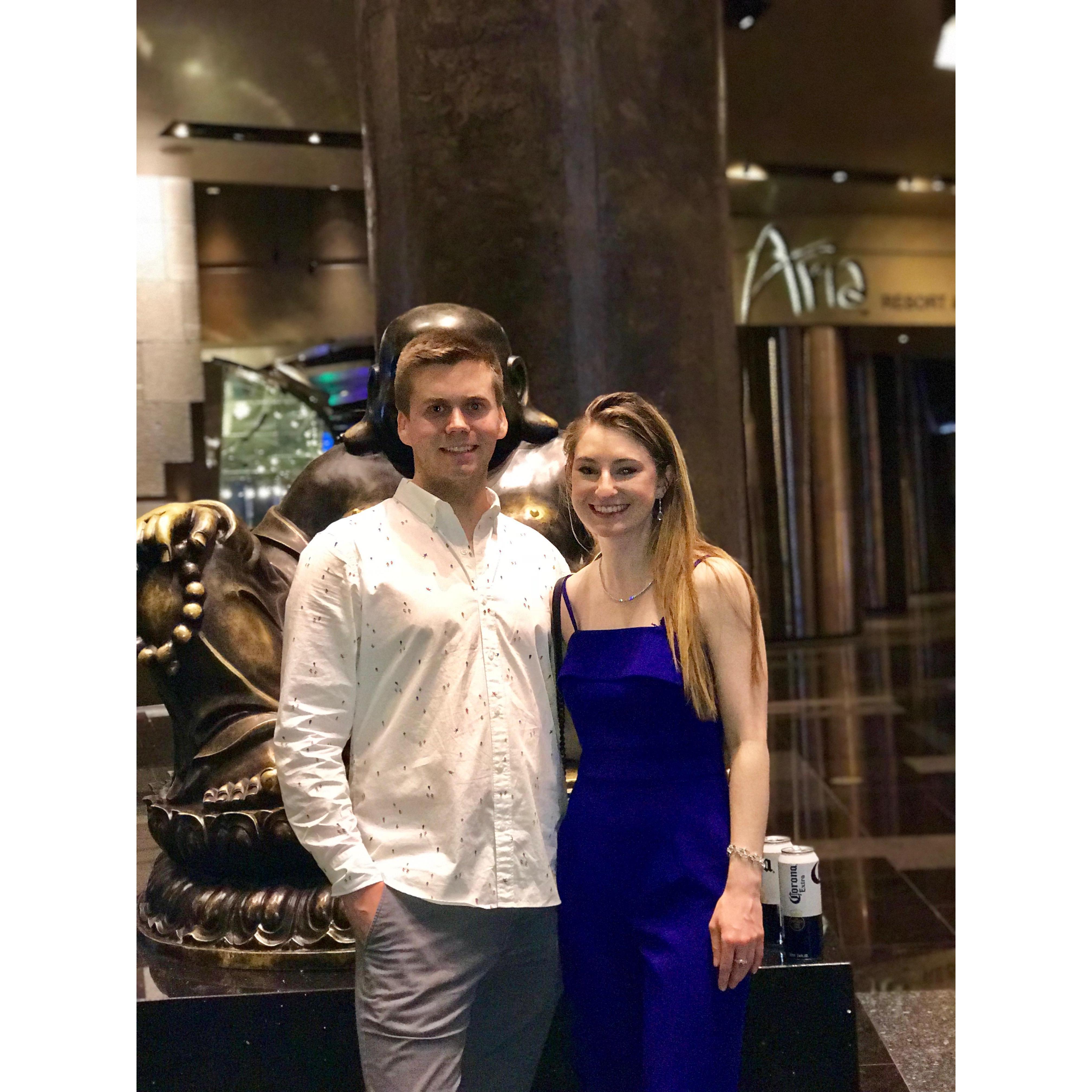 January 2018 Las Vegas - Jack presents at CES every year in Vegas. Mallory met him to see Tiesto at Hakkasan Nightclub.