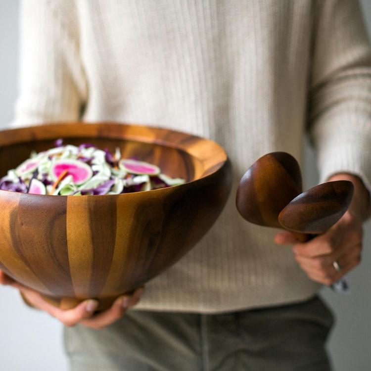 Braid Salad Bowl W/ Servers | Nambé