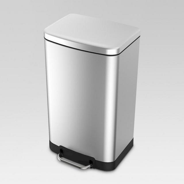 40 ltr Rectangle Trash Can - Stainless Steel - Threshold™