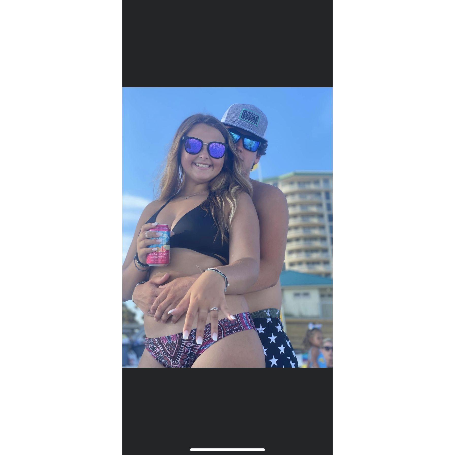 When we made everyone think we got engaged at the beach!