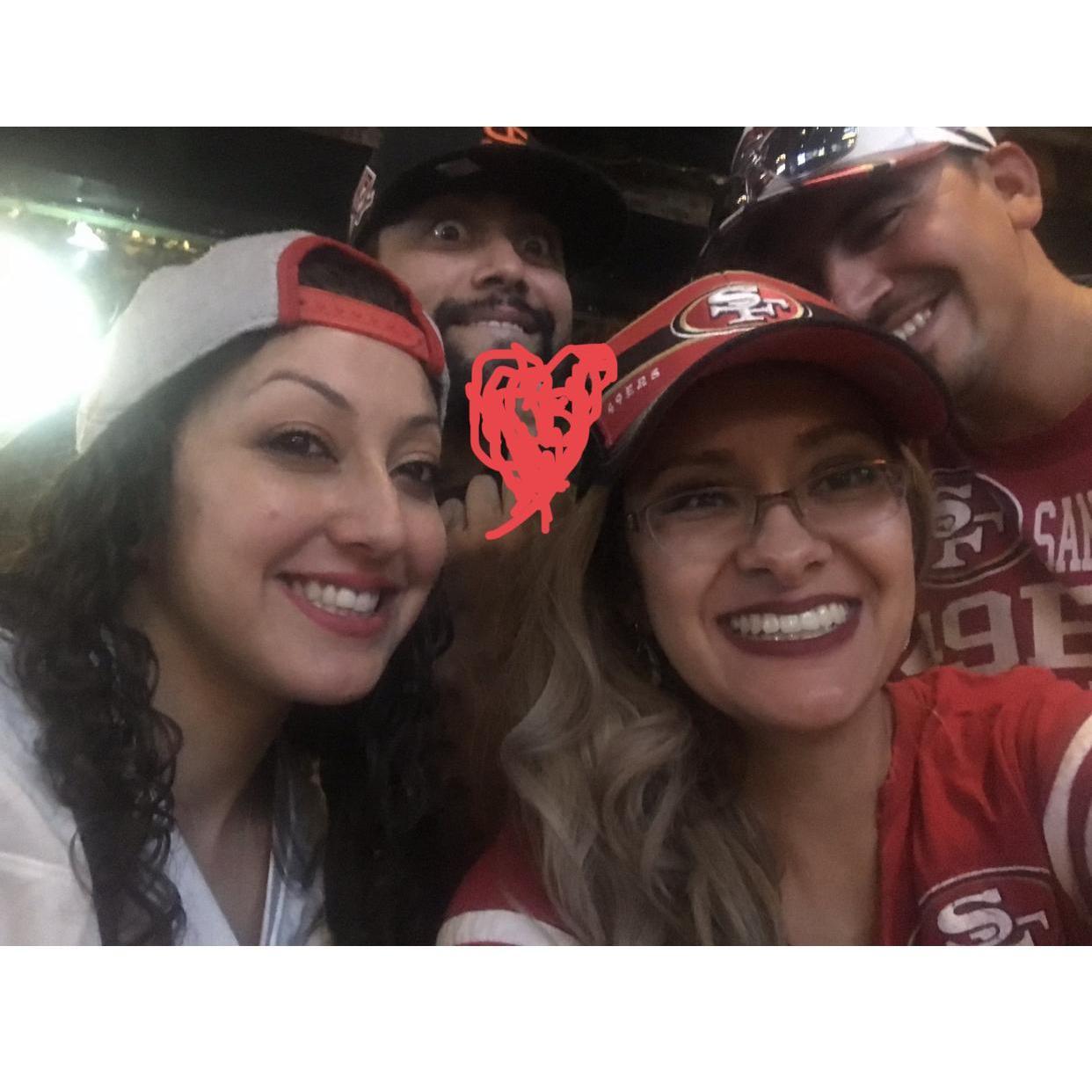 Everyone in this picture loves the 49ers except for Justen Y! 😉l