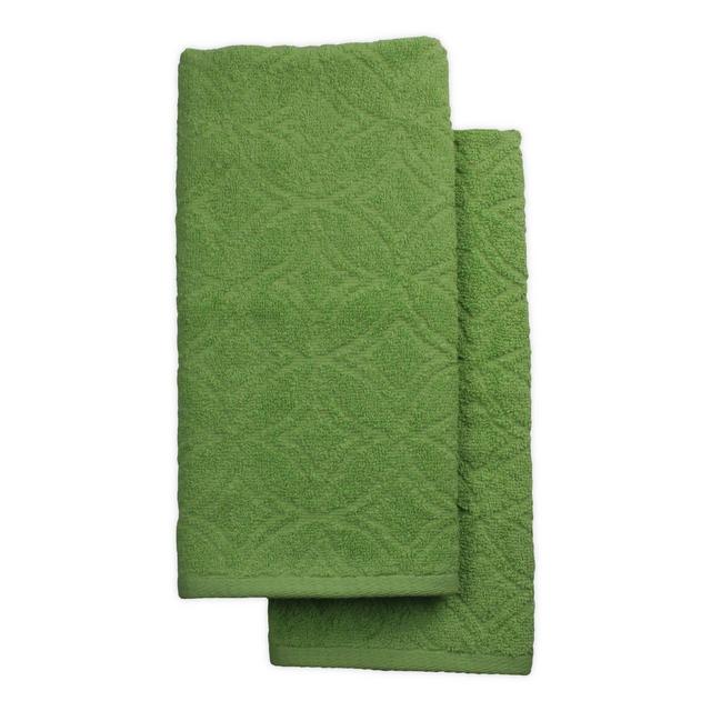 Freshee Solid Kitchen Towels in Green (Set of 2)