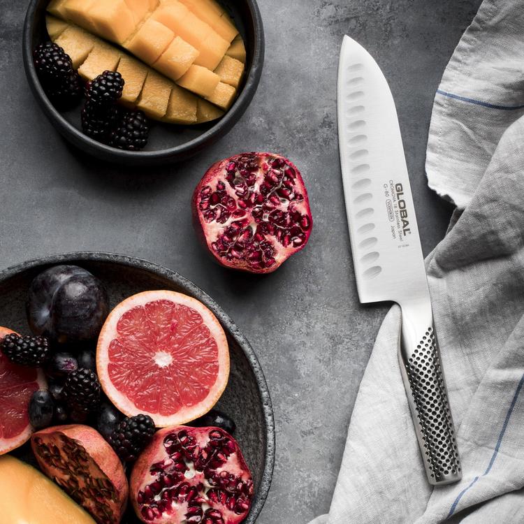 Global, Classic Hollow Ground Santoku Knife | Zola