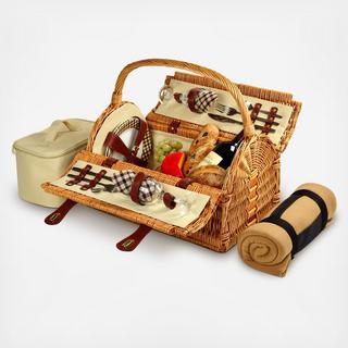 2-Person Willow Picnic Hamper with Blanket