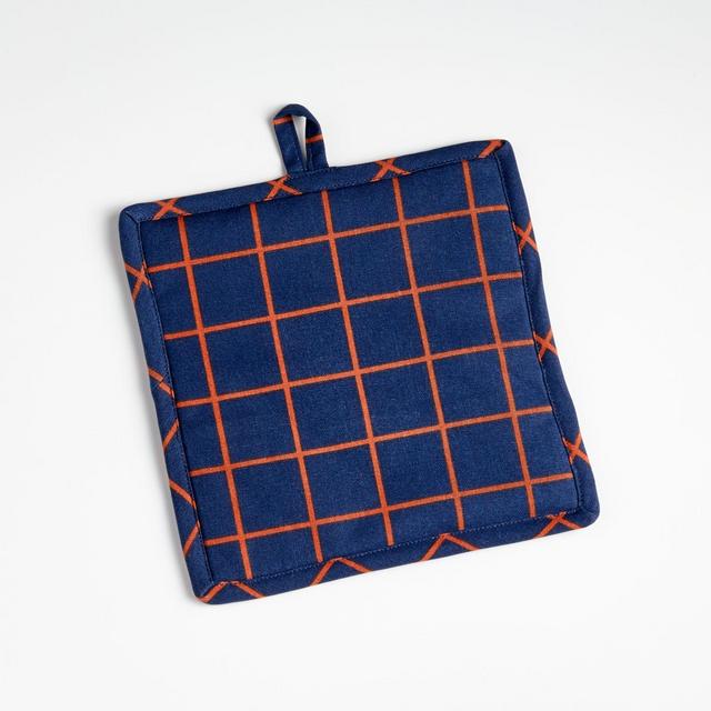 Blue Windowpane Pot Holder