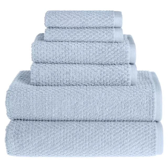 Wild Sage™ Savannah 6-Piece Cotton Towel Set in Blue Fog