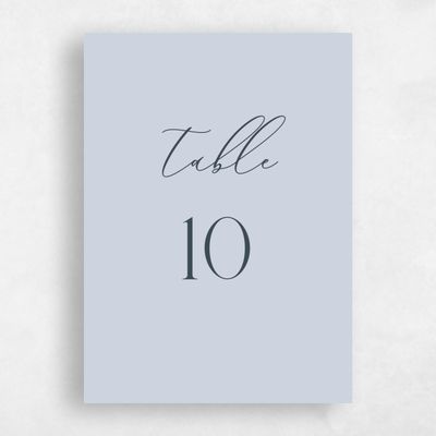 Sweet Blue Wedding Table Number - Denholm