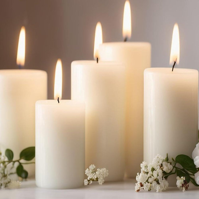 White Unscented Dripless & Smokeless Tall Candles, 2.8x6 inch | 75 Hour Burn Time | Set of 6, Perfect for Dinner Table, Wedding, Spa, Aromatherapy, Party