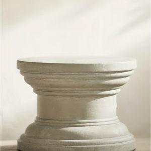 Cement Pedestal Plant Stand, Round