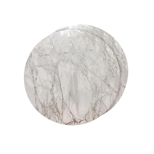 Dainty Home Foiled Marble Granite Thick Cork Heat Resistant 15" Placemats - Set of 2