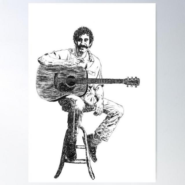 Jim Croce Original Ink Drawing Print Poster
