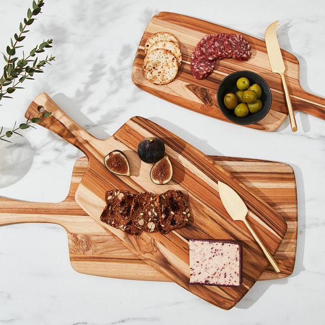 Lipper, Teakwood 3-Piece Serving Board Set