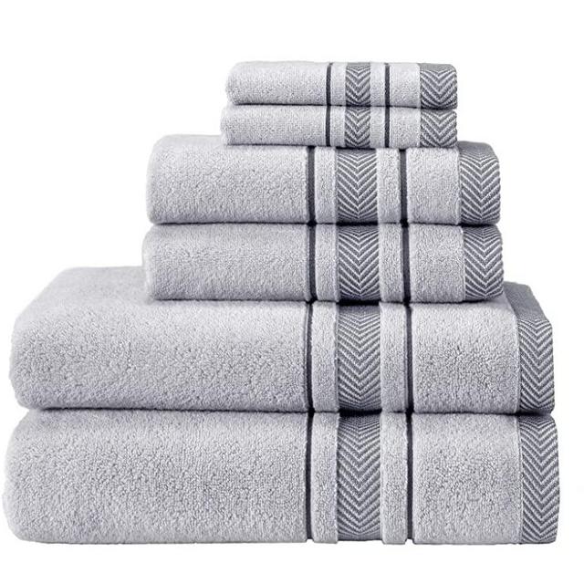 Enchante Home - Enchasoft Turkish Towels - 6 Piece Towel Set, Zero-Twist Turkish Towel - Quick Dry, Soft, Absorbent