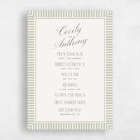 Green Wedding Program - Connell