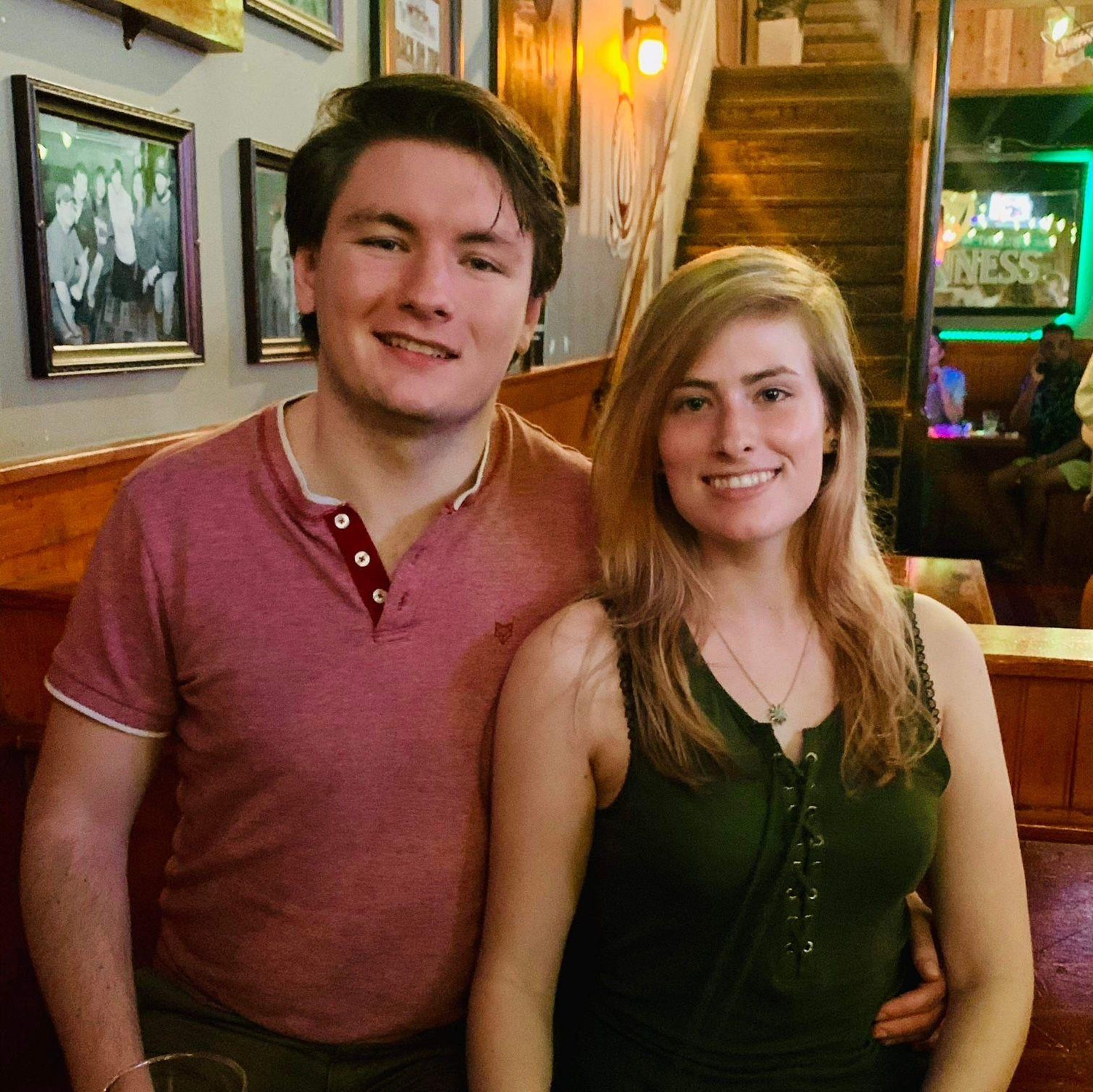 Celebrating Michael's graduation at our favorite Tuscaloosa bar, Gray Lady