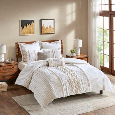 INK+IVY Imani 3-Piece Cotton Full/Queen Comforter Set in Ivory