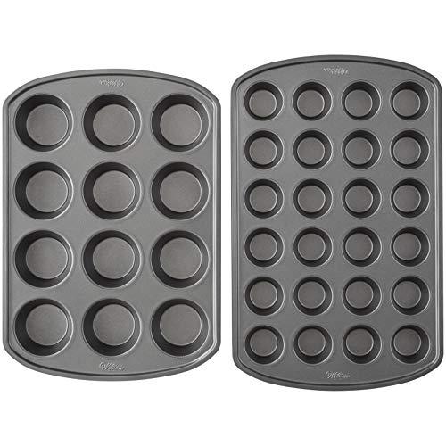 Wilton Perfect Results Premium Non-Stick Mini and Standard Muffin Pan Set, 2-Piece