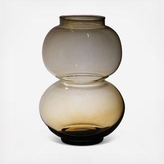 Round Duo Mouthblown Recycled Glass Vase