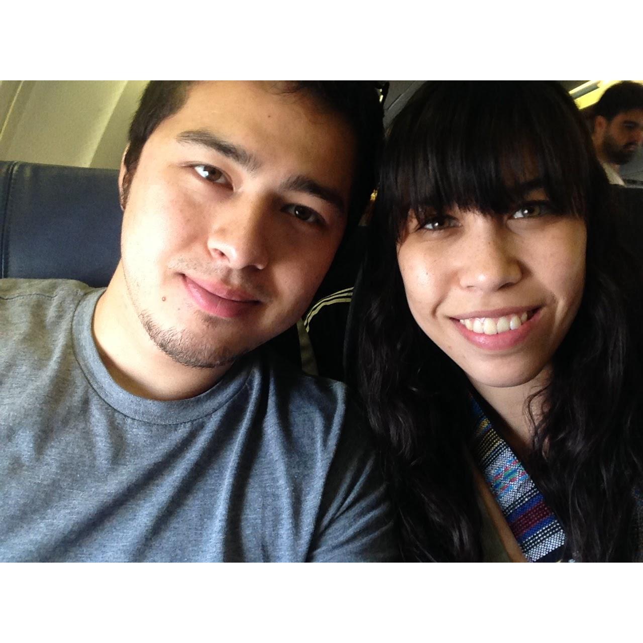 The first of many international plane trips!