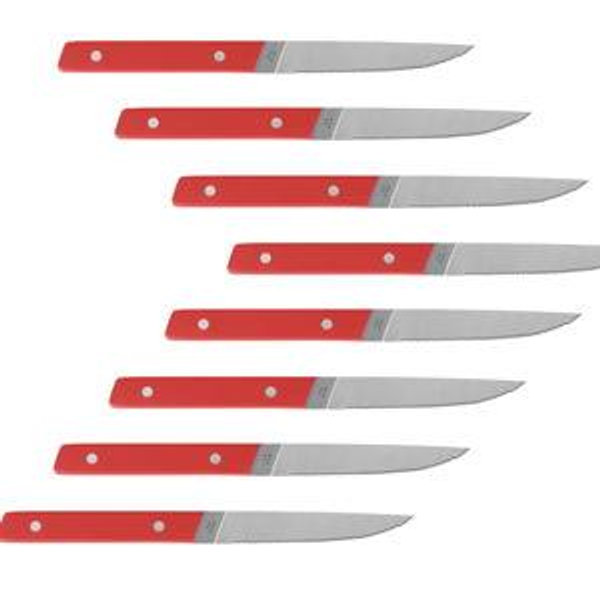 Red 8pc Premium Steak Knives for the Perfect Cut | Misen