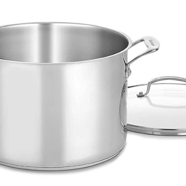 Cuisinart 76610-26G Chef's Classic 10-Quart Stockpot with Glass Cover,Brushed Stainless