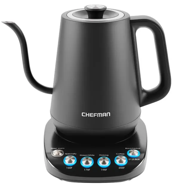 Chefman Gooseneck Kettle, Stainless Steel, 0.8L