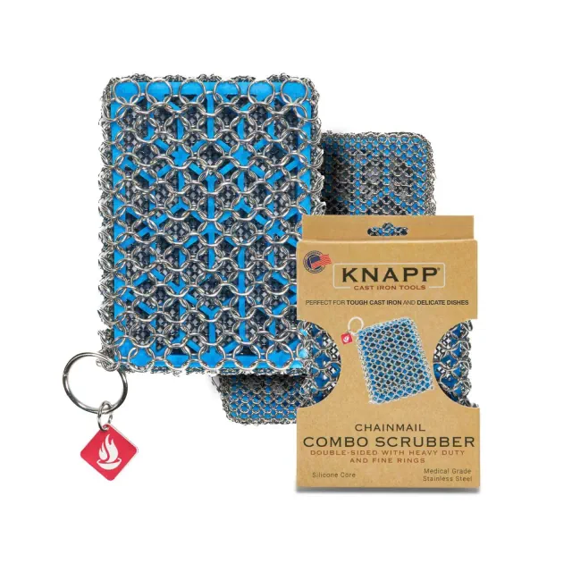 On Ice Blue Chainmail Combo Scrubbers
