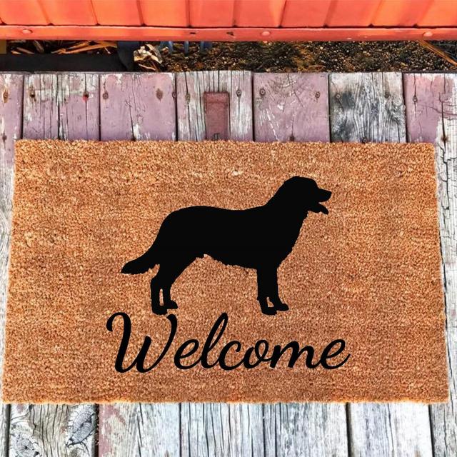 Labrador Retriever Dog Welcome Mat - Coir Door Mat - Doormat - 16x24, 18x30, & 24x36 - Housewarming Gift