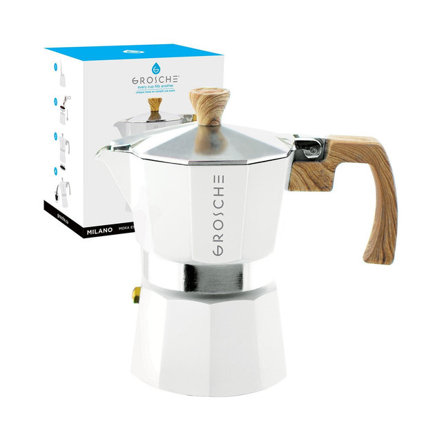 GROSCHE Milano Stovetop Espresso Maker Moka Pot 3 Espresso Cup Size 5 oz