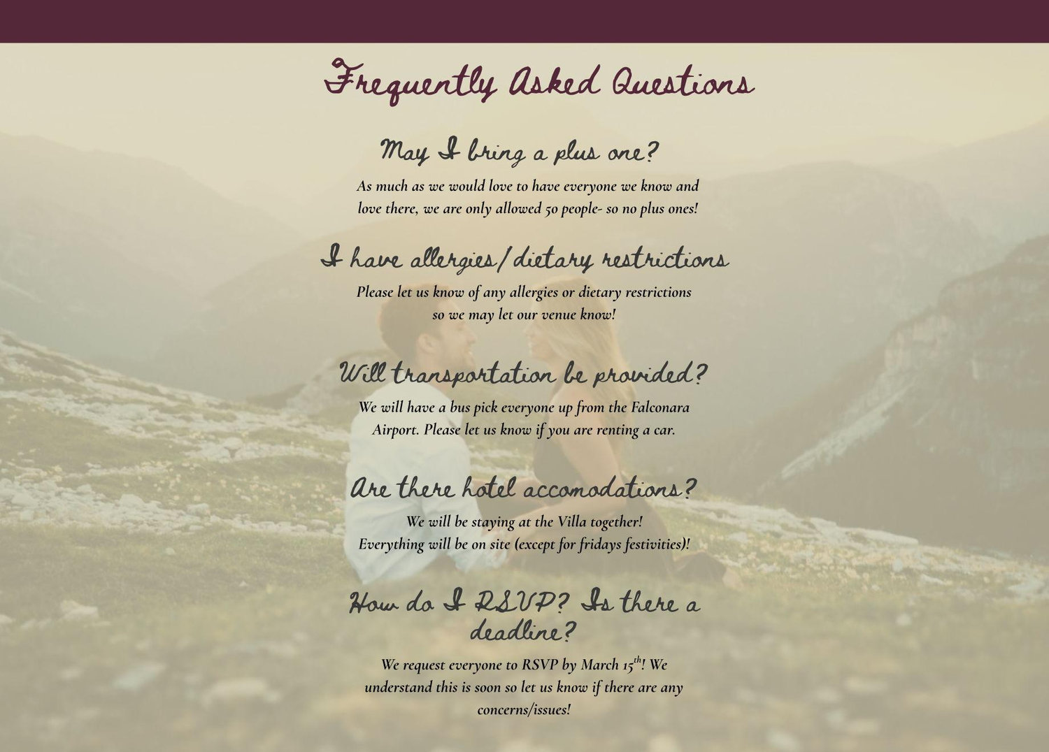 The Wedding Website of Nina Merigliano and Coby Long