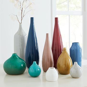 West Elm Dove Ceramic Vase - Short Neck