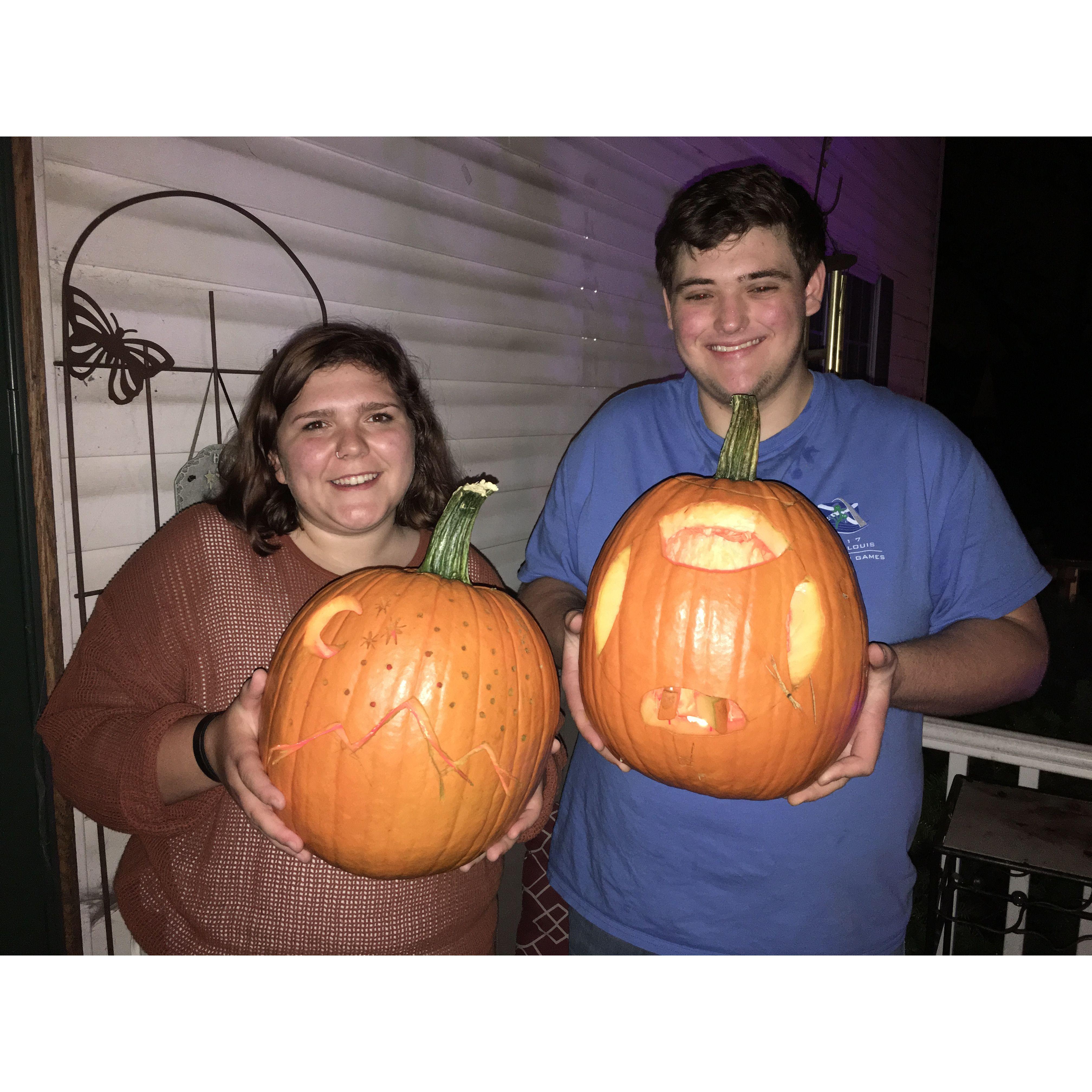 Our first pumpkin carving together