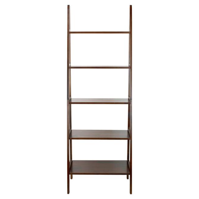 72" Shelf Ladder Bookcase - Warm Brown - Flora Home