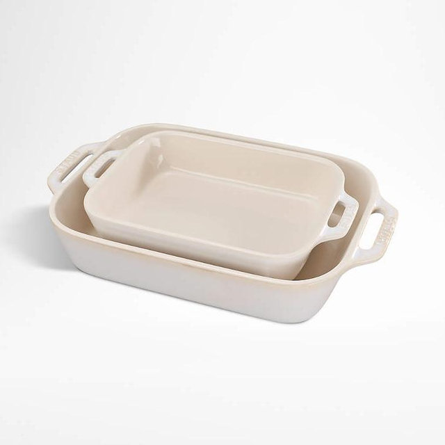 Staub ® Rustic Ivory 2-Piece Rectangular Baker Set