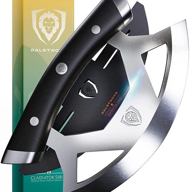 DALSTRONG Ulu Knife - 7" - Rocking, Mincing, Slicing Meat & Herb Knife - Gladiator Series - High-Carbon 5CR15MOV Steel - G10 Handle - w/Sheath