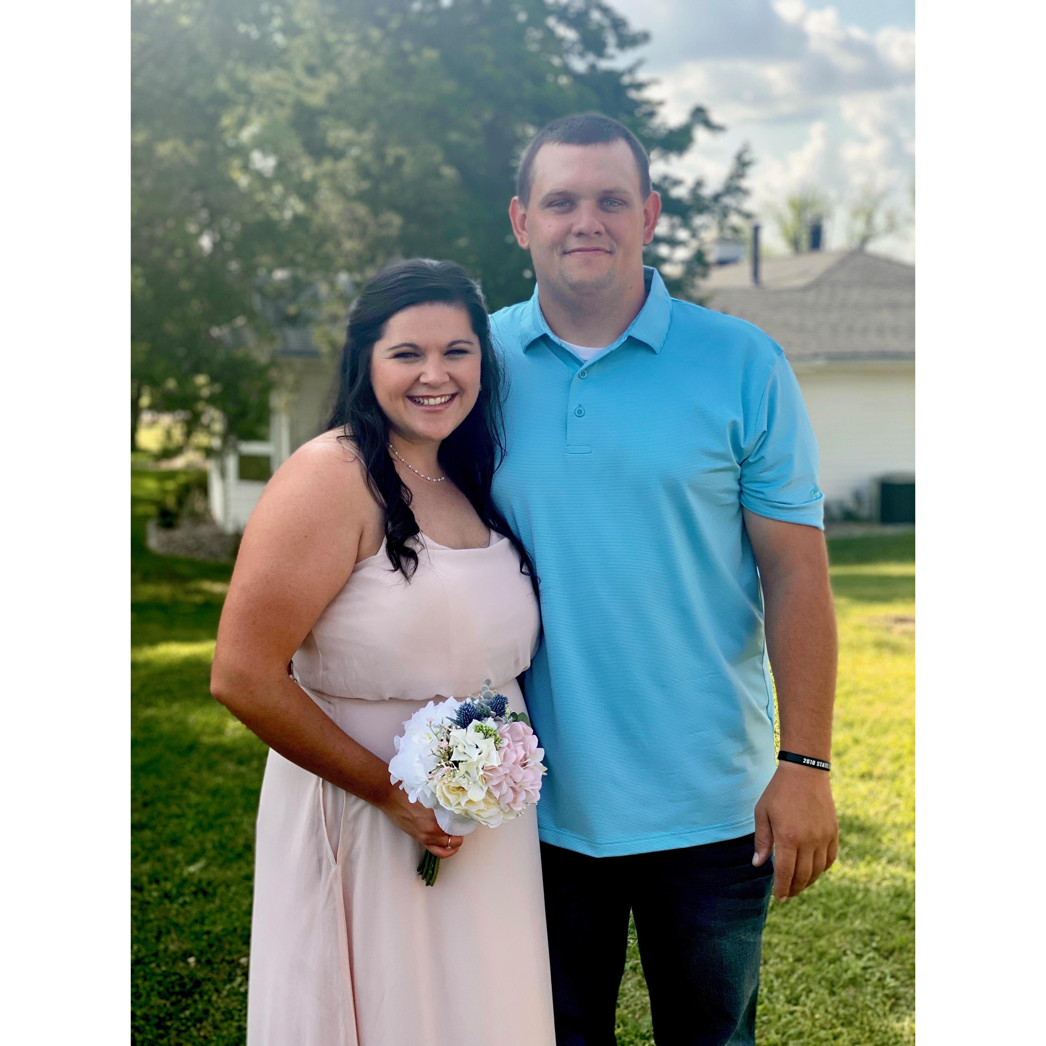 At the Beers-Price wedding September 2020.