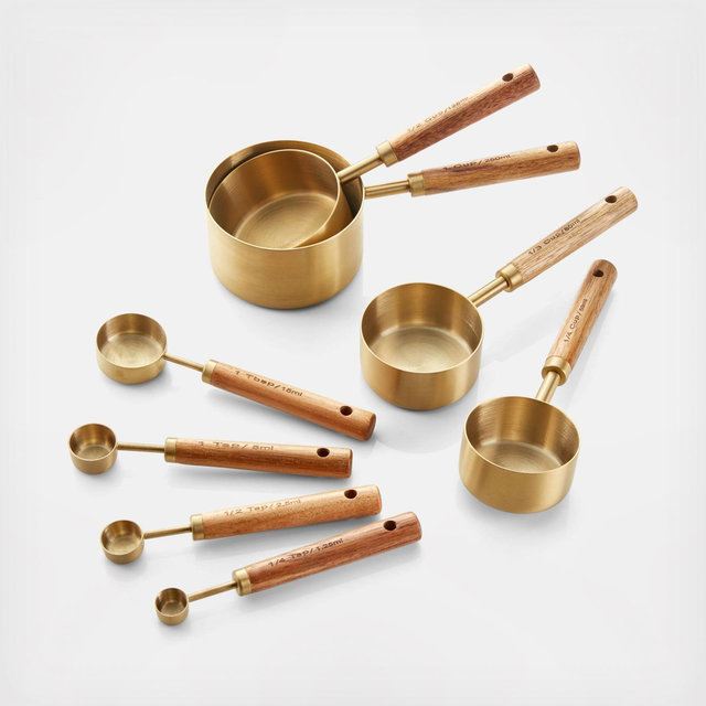 Crate and Barrel, Acacia Wood 2-Piece Measuring Utensil Set