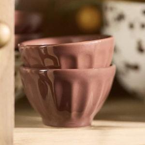 The Latte Stoneware Nut Bowls, Set of 4: Amelie Edition