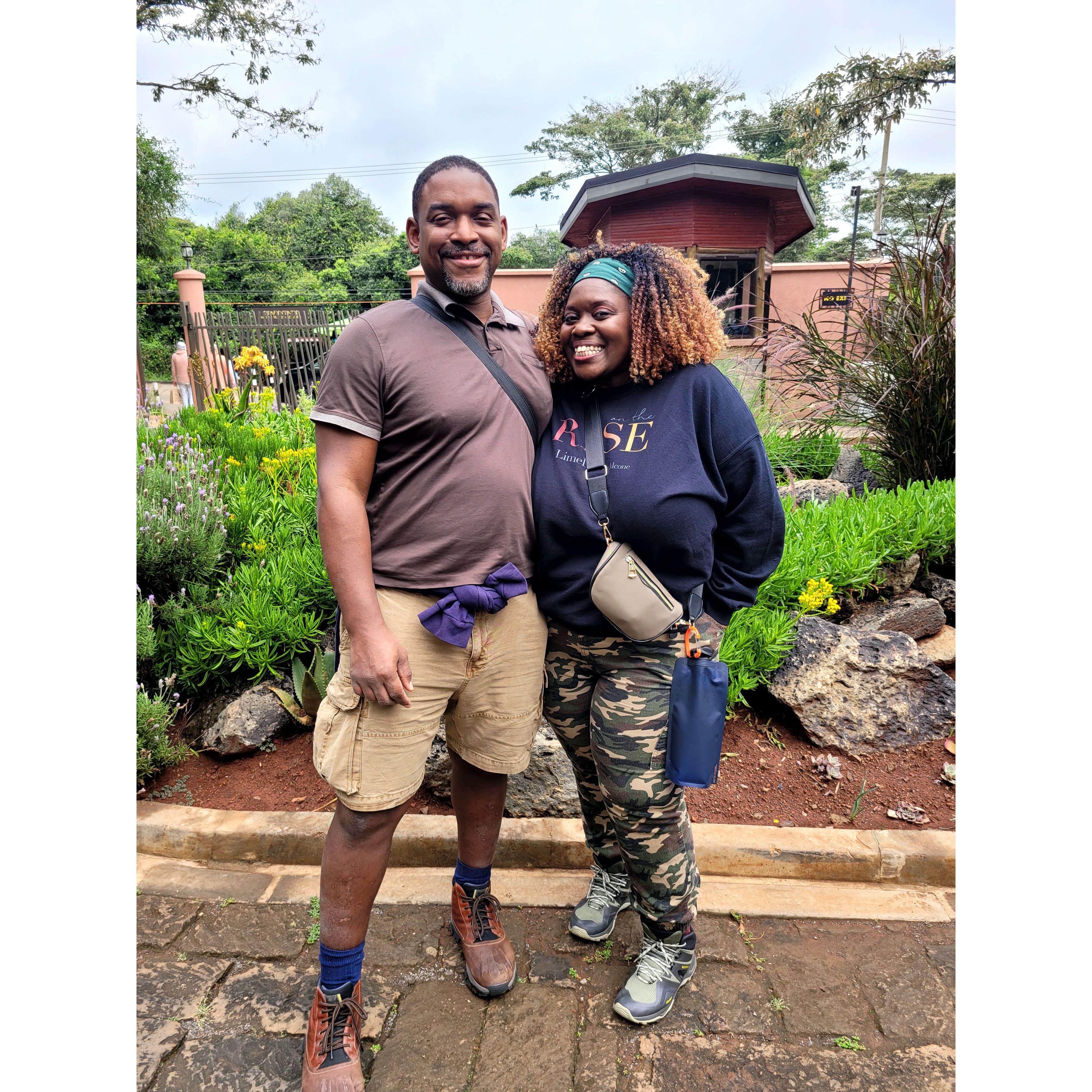 We are big on having "experiences". Together we went to Africa together and visited Kenya!! Sharing the Motherland with each other just connects us more!