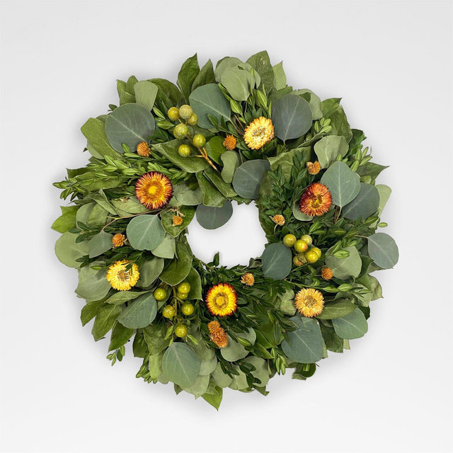 Live 18" Bittersweet Greens Spring Wreath