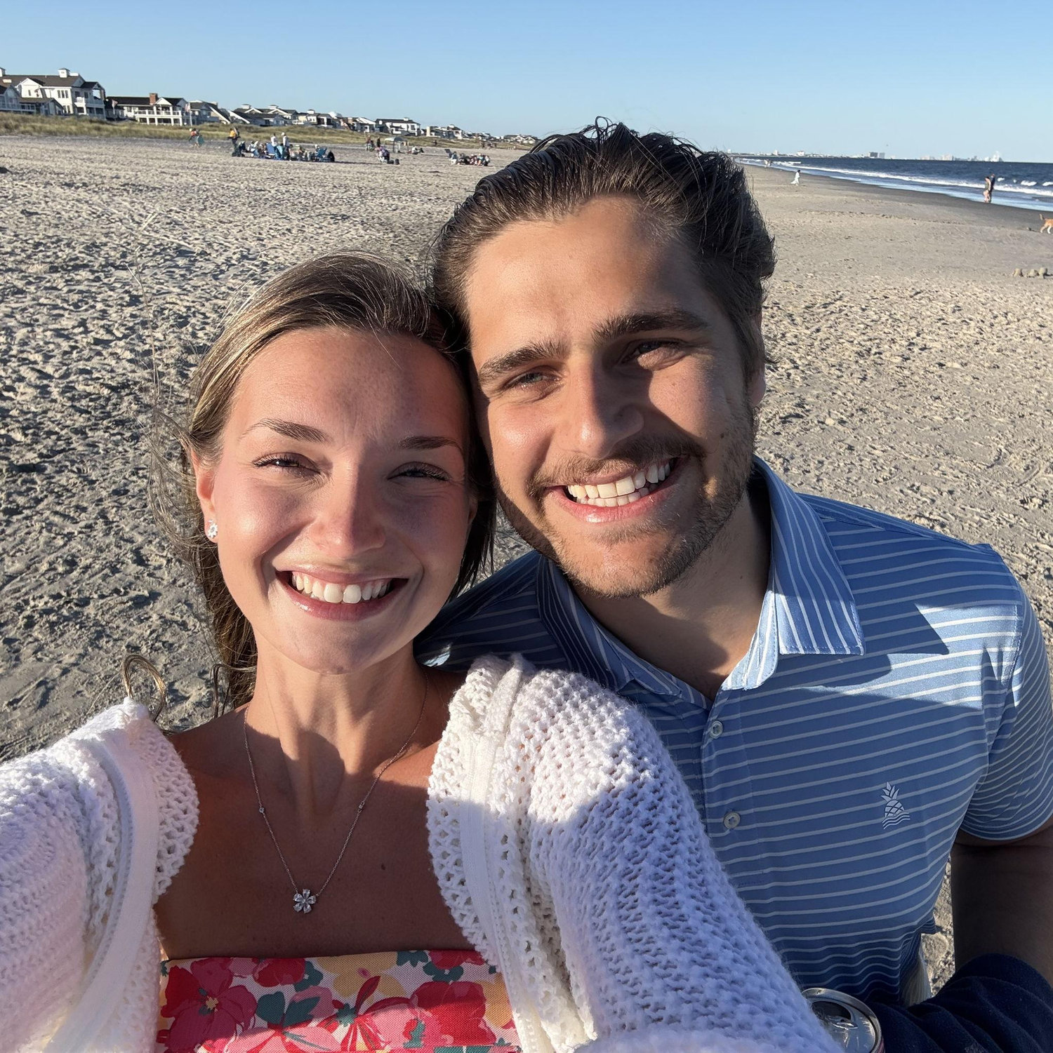 Just before we walked to the spot where Reece popped the question!