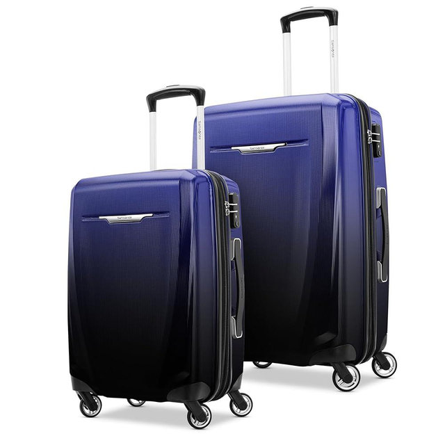 Samsonite Winfield 3 DLX Hardside Expandable Luggage with Spinners, Royal Blue Ombre, 2PC Set (CO/MED)
