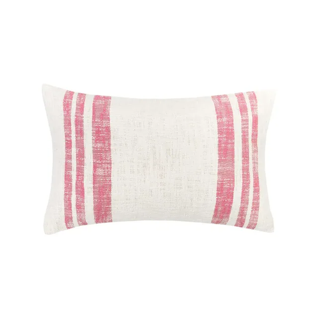 carol & frank Morgan Hibiscus Woven Luxury Premium Spring & Summer Rectangle Accent Pillow, 14" x 22"
