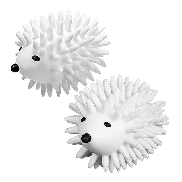 Smart Design Plastic Dryer Balls w/Spikes - Fabric Softener - Eliminates Wrinkles & Reduces Static - for Laundry, Clothes, Fabrics (2 Pack) [Hedgehog]