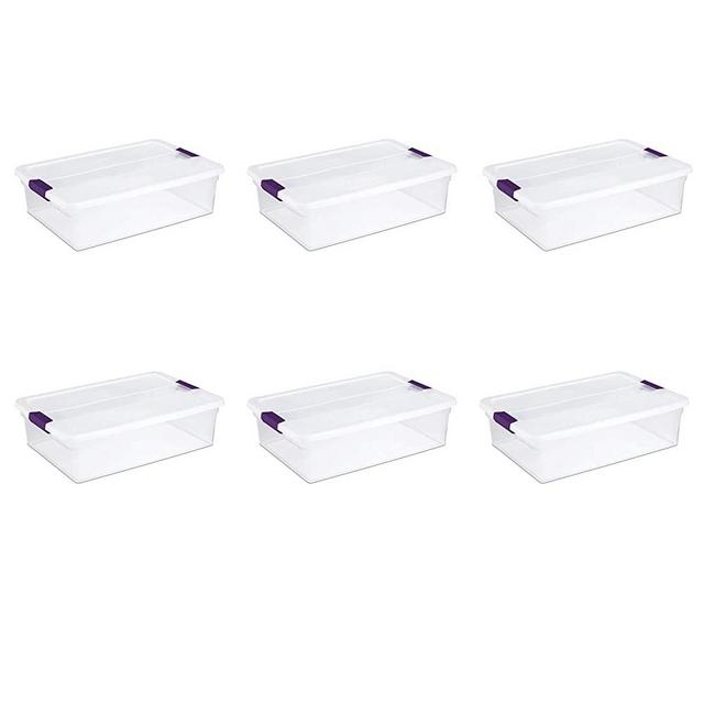 Sterilite 32 Quart/30 Liter ClearView Latch Box, Clear with Sweet