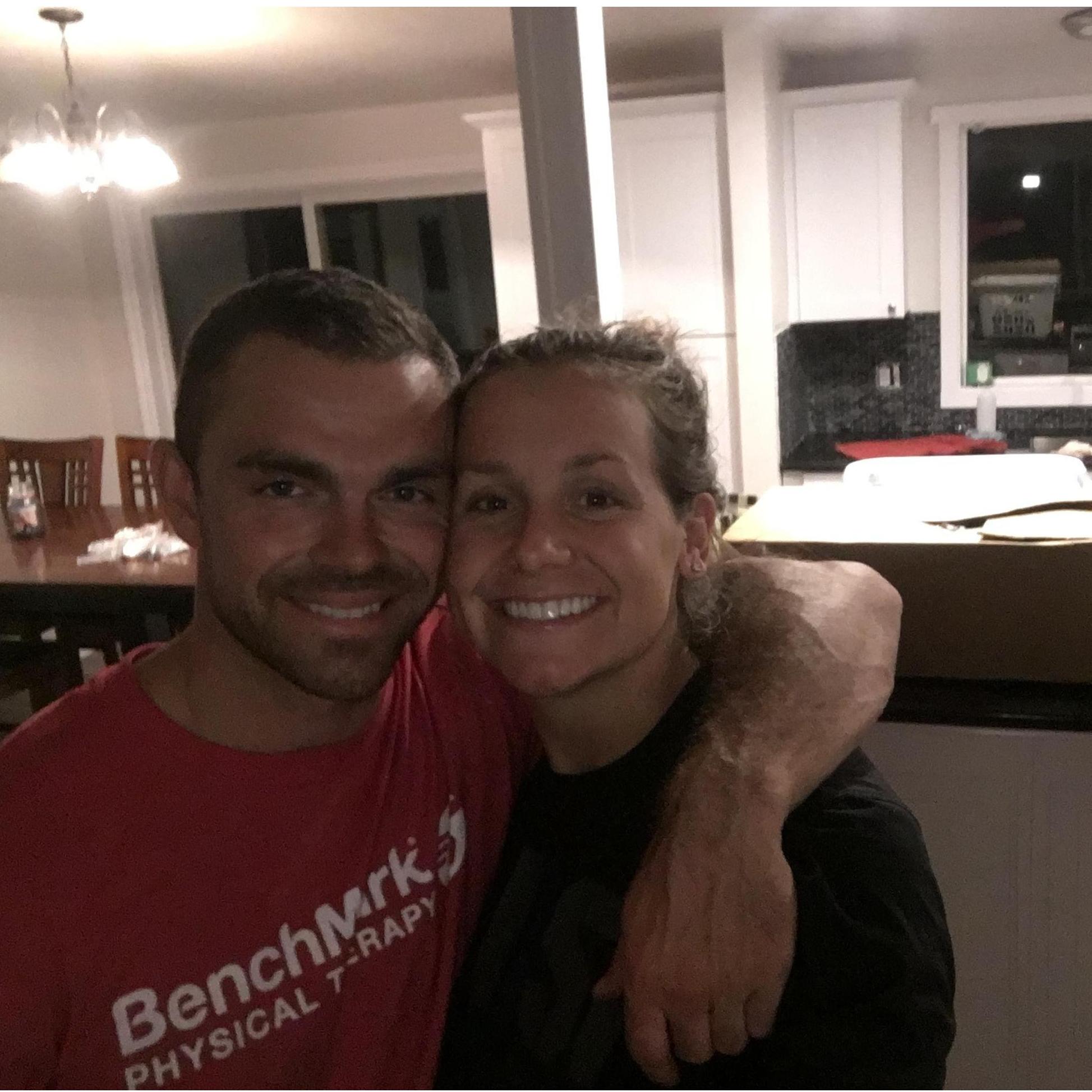 Our first night in our first home together - it was a late one!