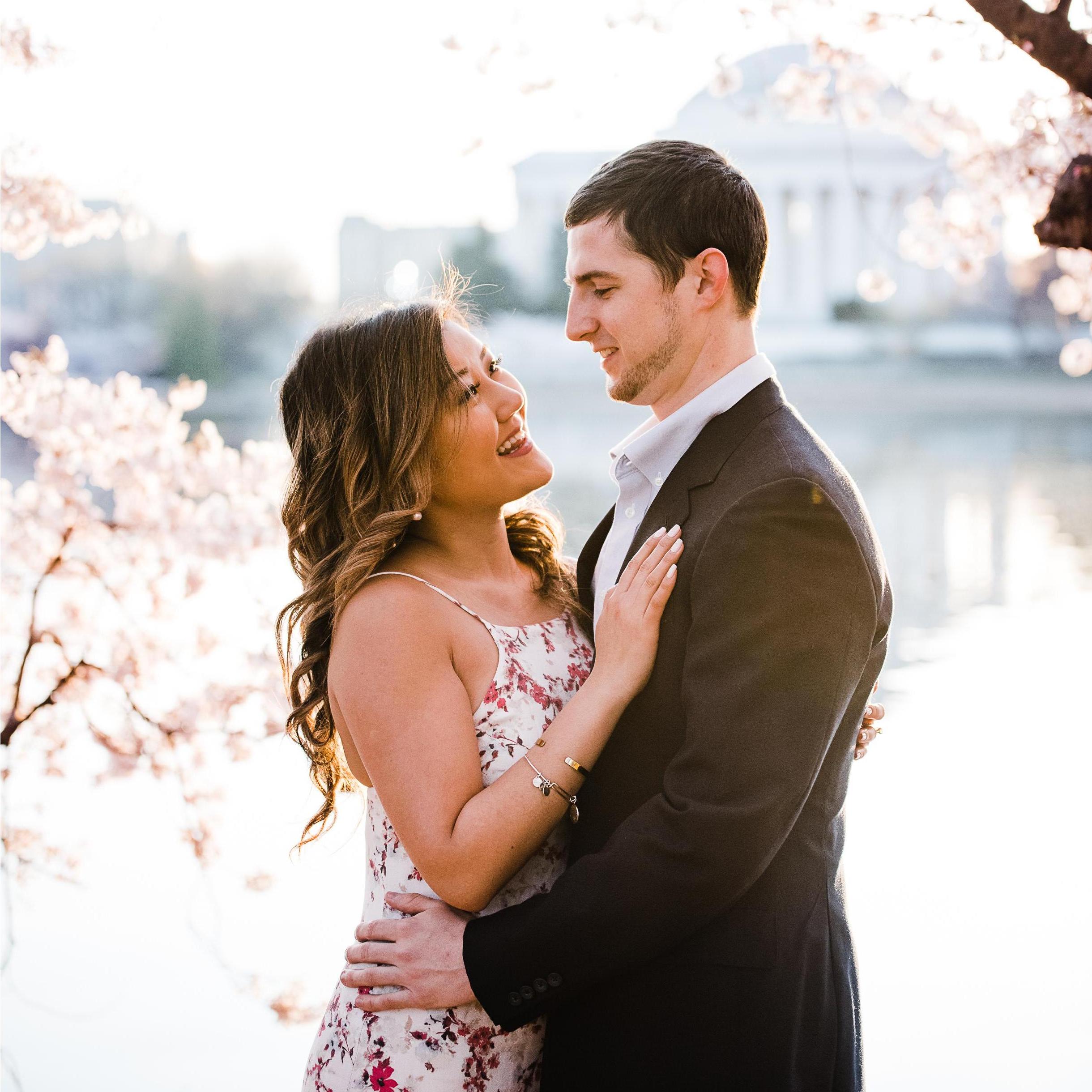 April 2019 Washington D.C. cherry blossom engagement shoot
