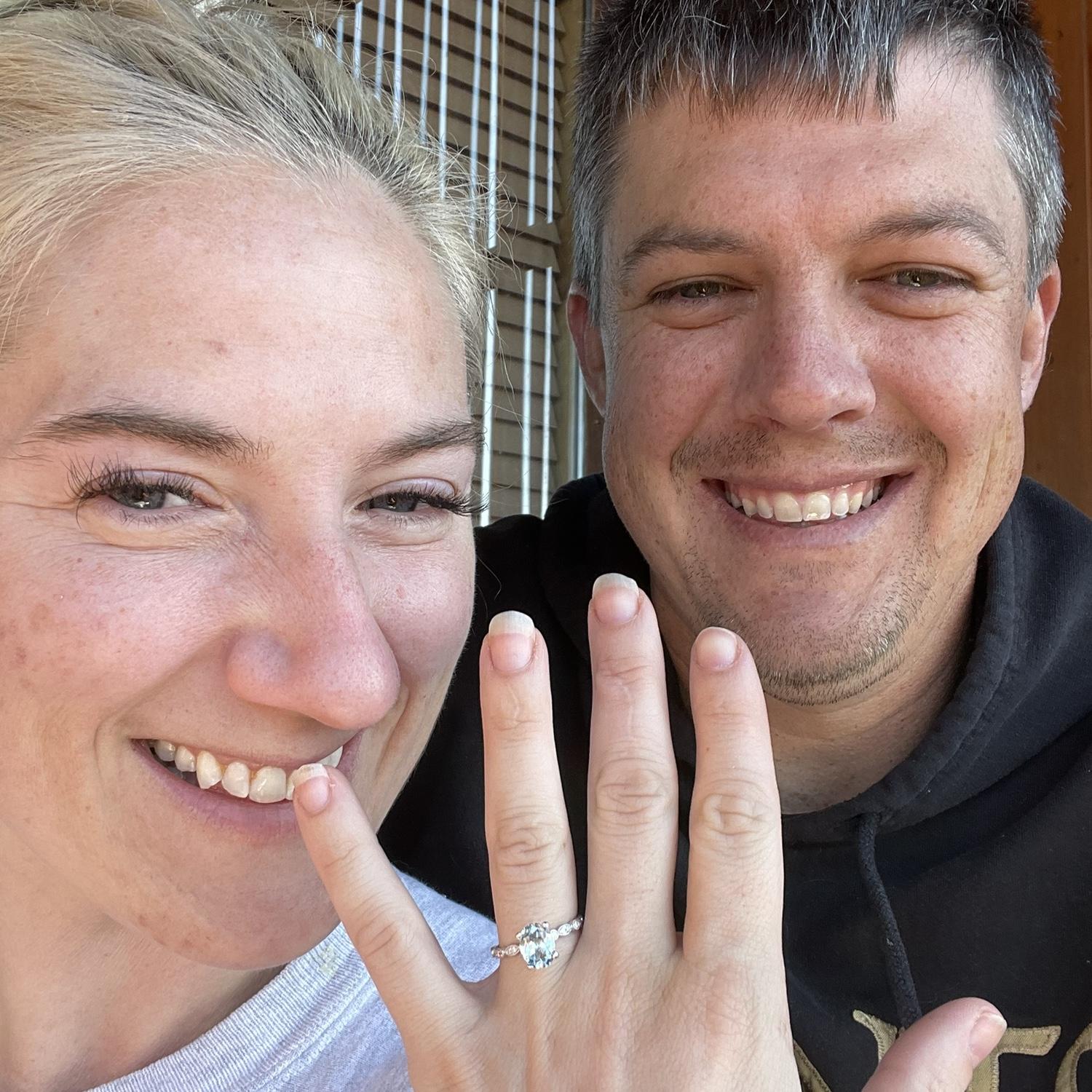When Billy finally gave in! The ring is perfect I was crying I was so happy.