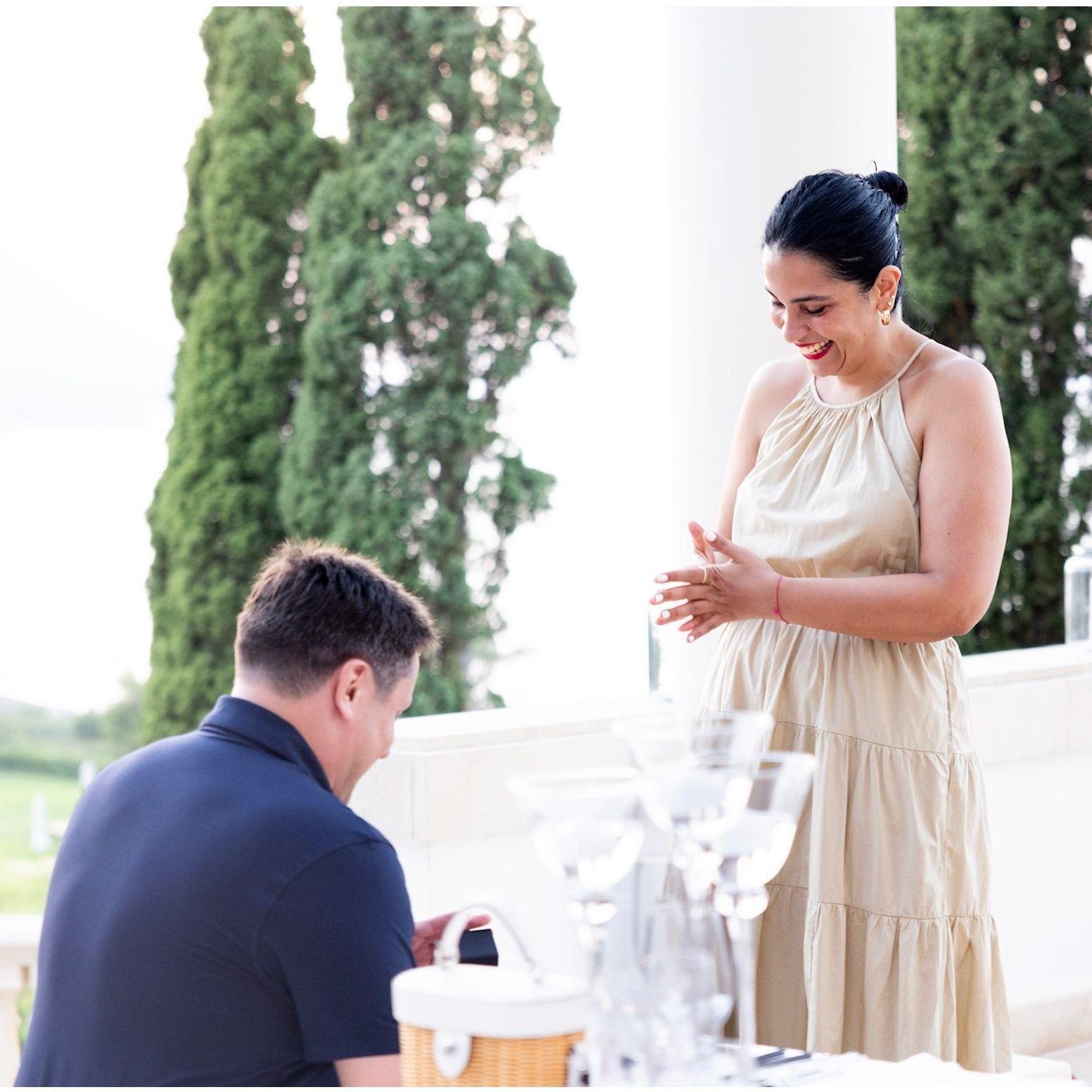 The "proposal!" August 22nd, 2023, at Anassa Hotel.