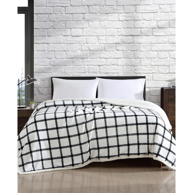 Eddie Bauer Plaid Ultra Soft Plush Fleece Blanket, Full/Queen
